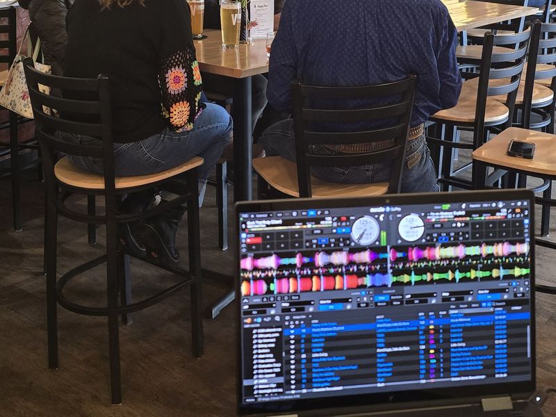 Serato DJ Pro running live at a brewery event